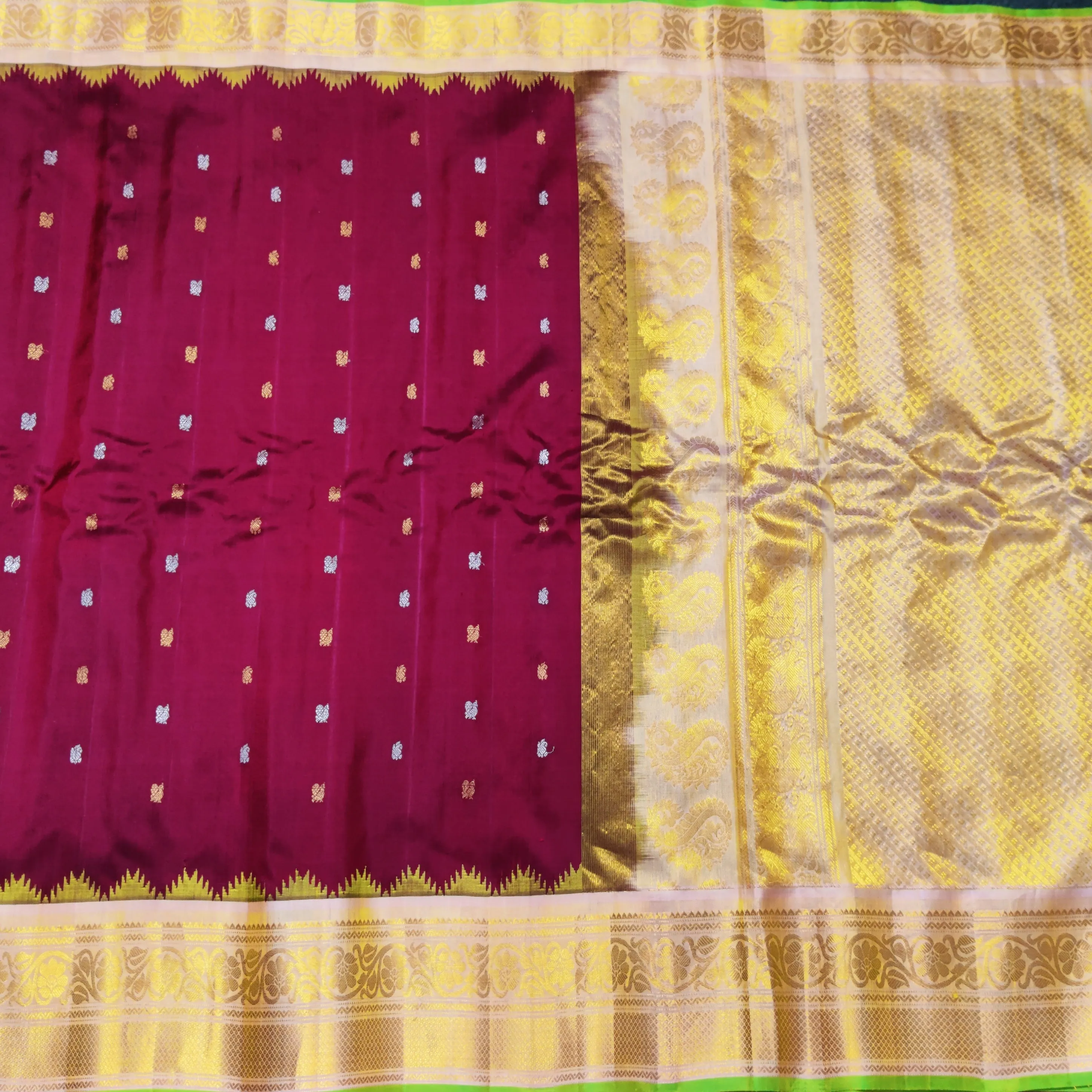 Gadwal pure handloom kuttu  silk saree - GPS42