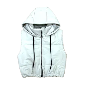 Gilet Donna in Ecopelle Con Cappuccio