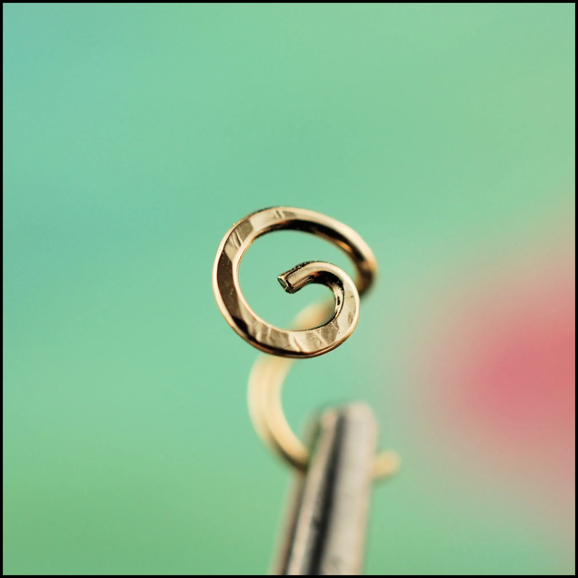 Gold Spiral Nose Stud