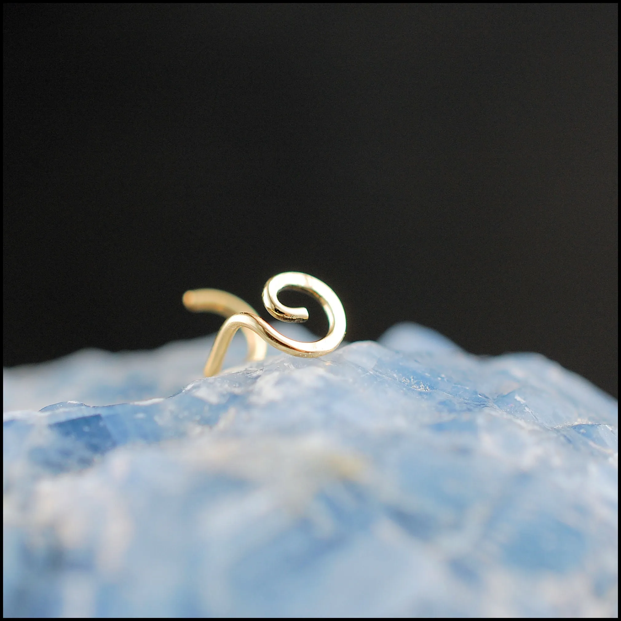 Gold Spiral Nose Stud