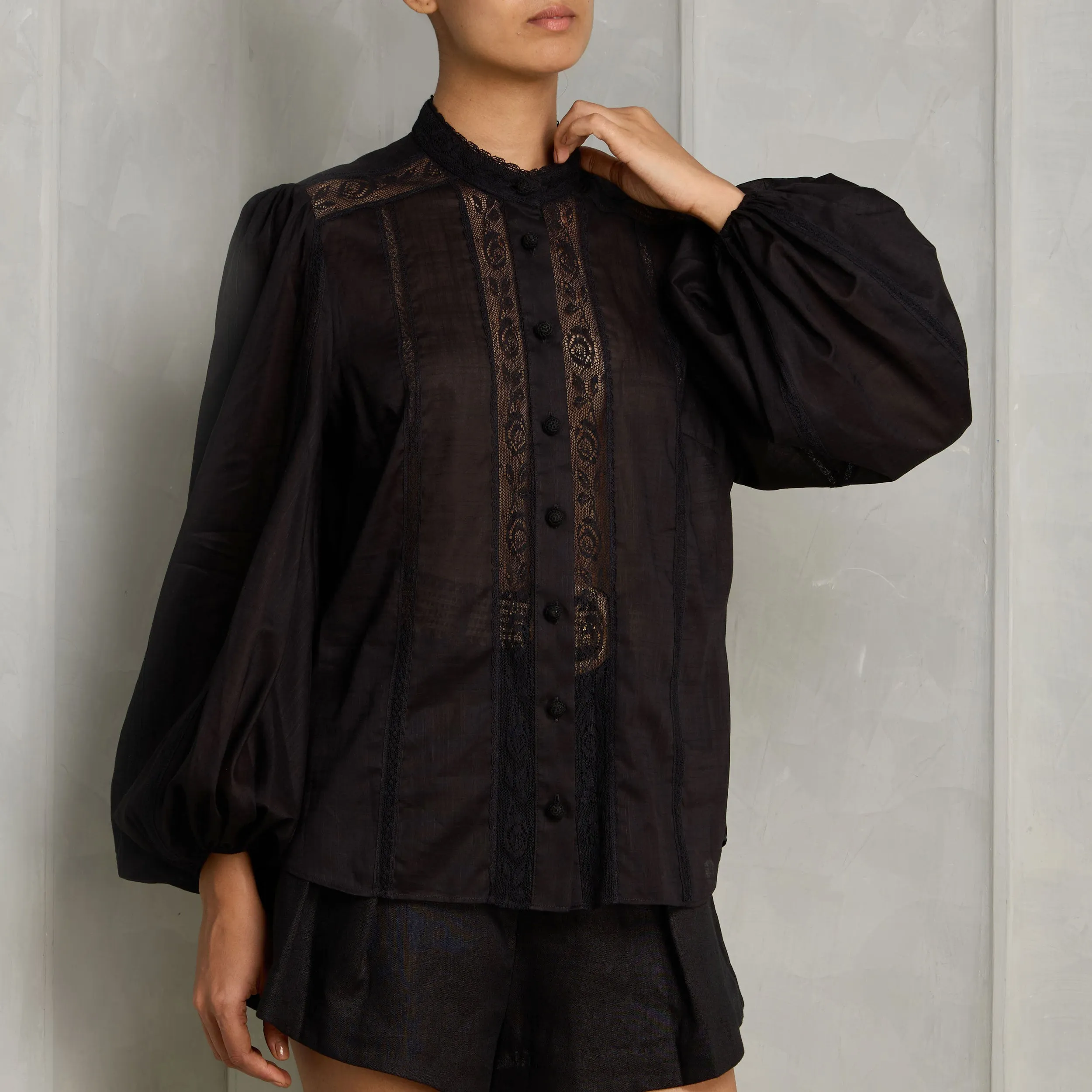 Halliday Lace Trim Shirt