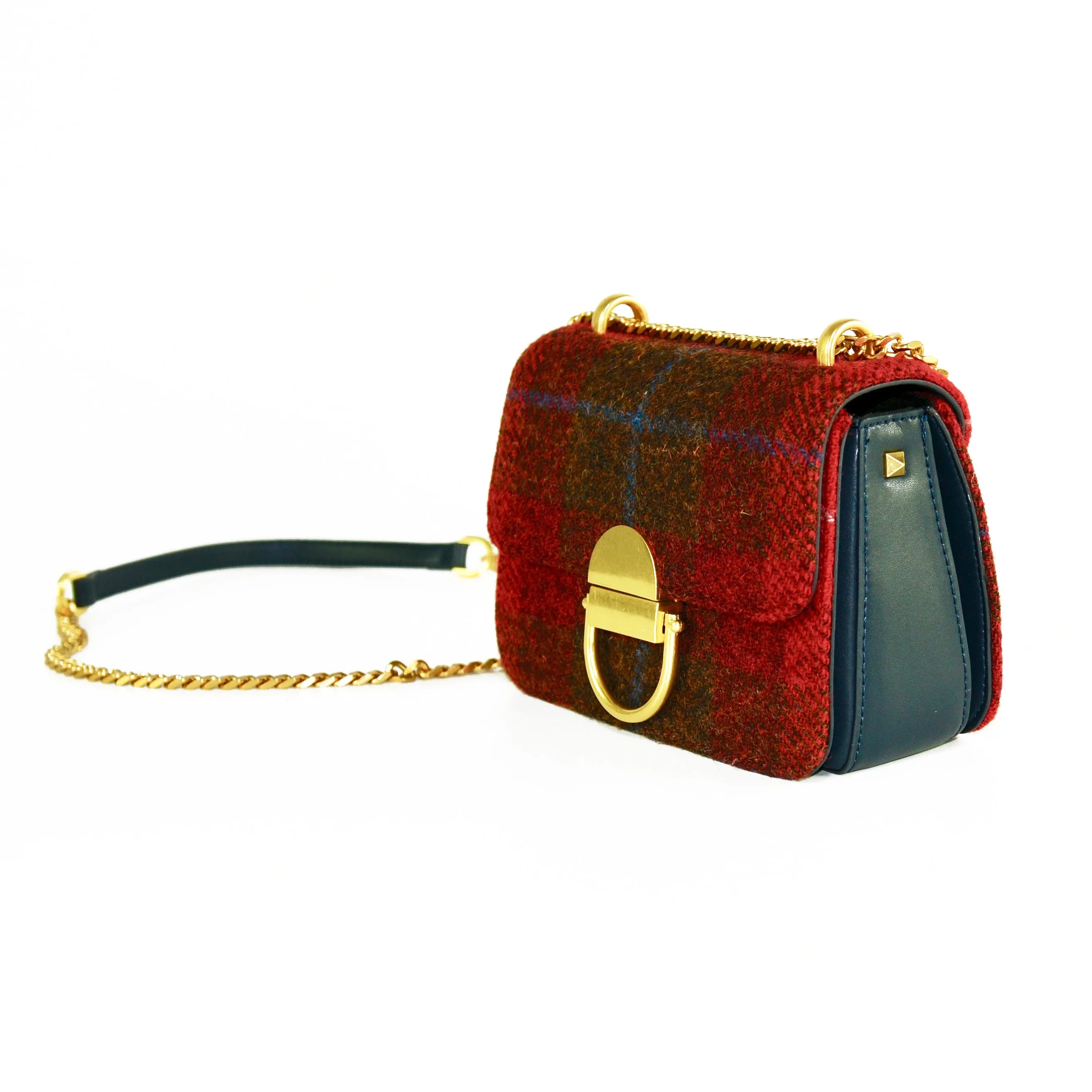 Harris Tweed Wool Plaid Handcrafted Bag,Scottish Style Bag-i7bags