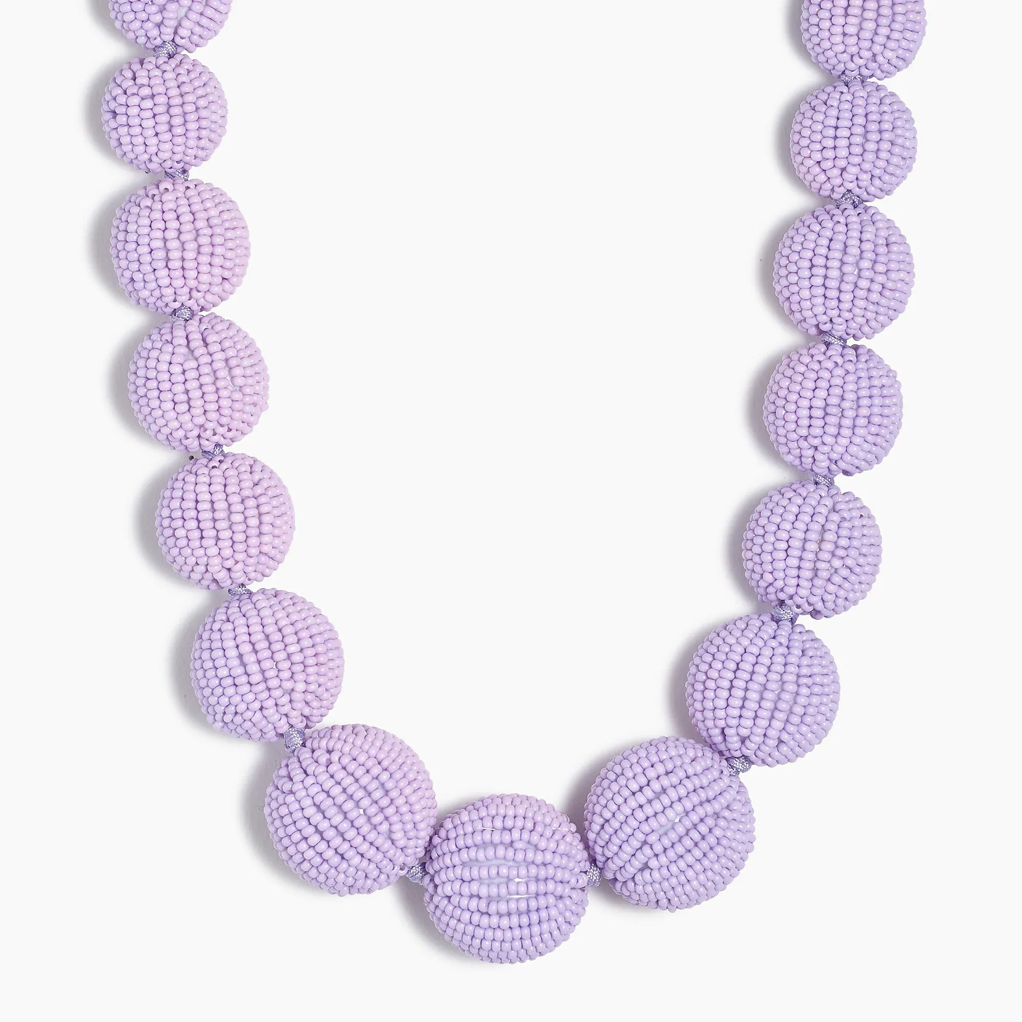 J.Crew Beaded orb statement necklace - light purple lilac