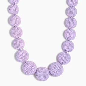 J.Crew Beaded orb statement necklace - light purple lilac