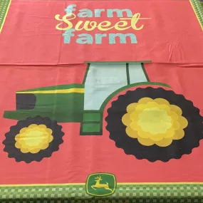 John Deere Farm Sweet Farm with Plaid Fabric CP70217 | Nutex