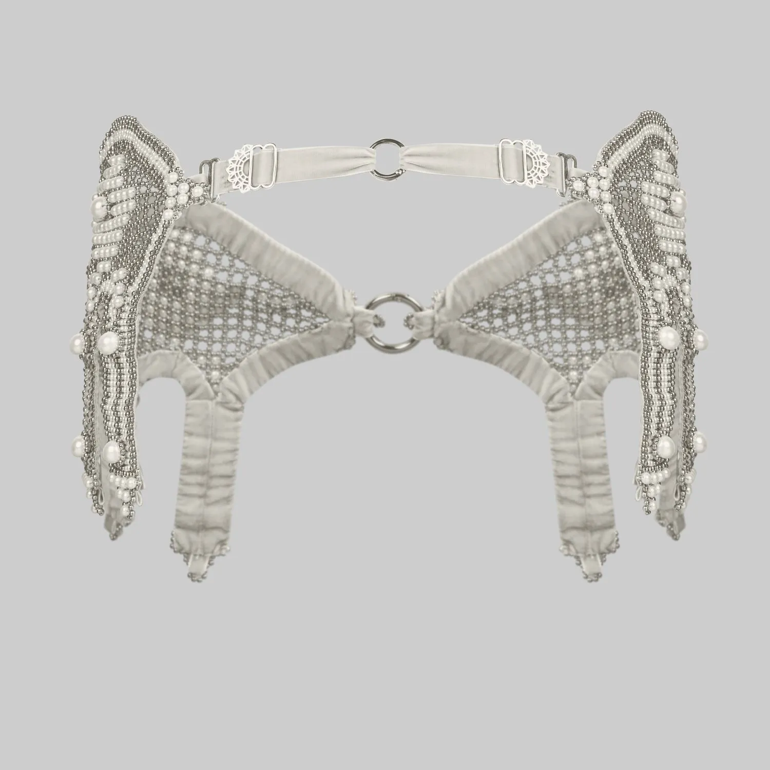 Khutulun Modular Garter Belt In Pearl