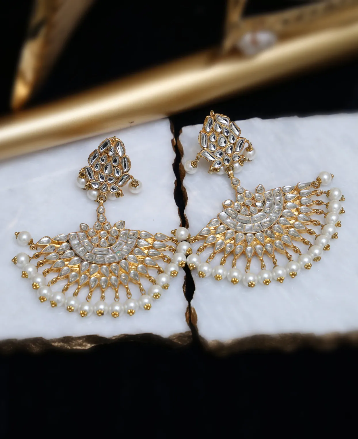 Kundan Pankha Earrings