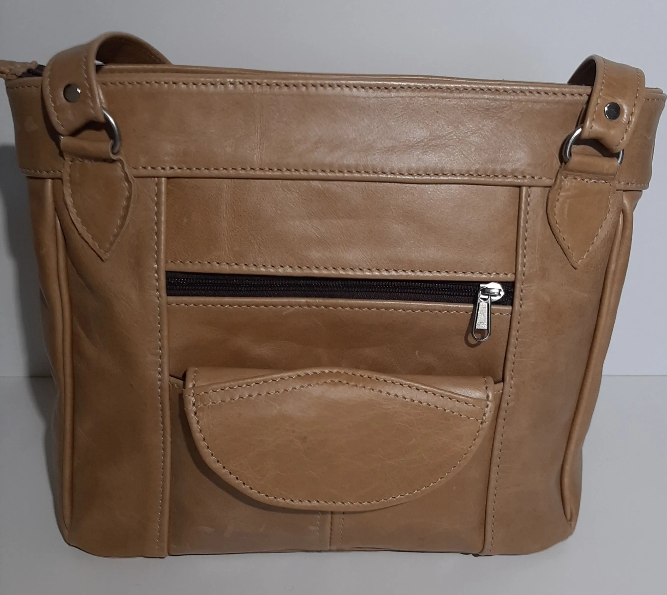 Leather tote organizer