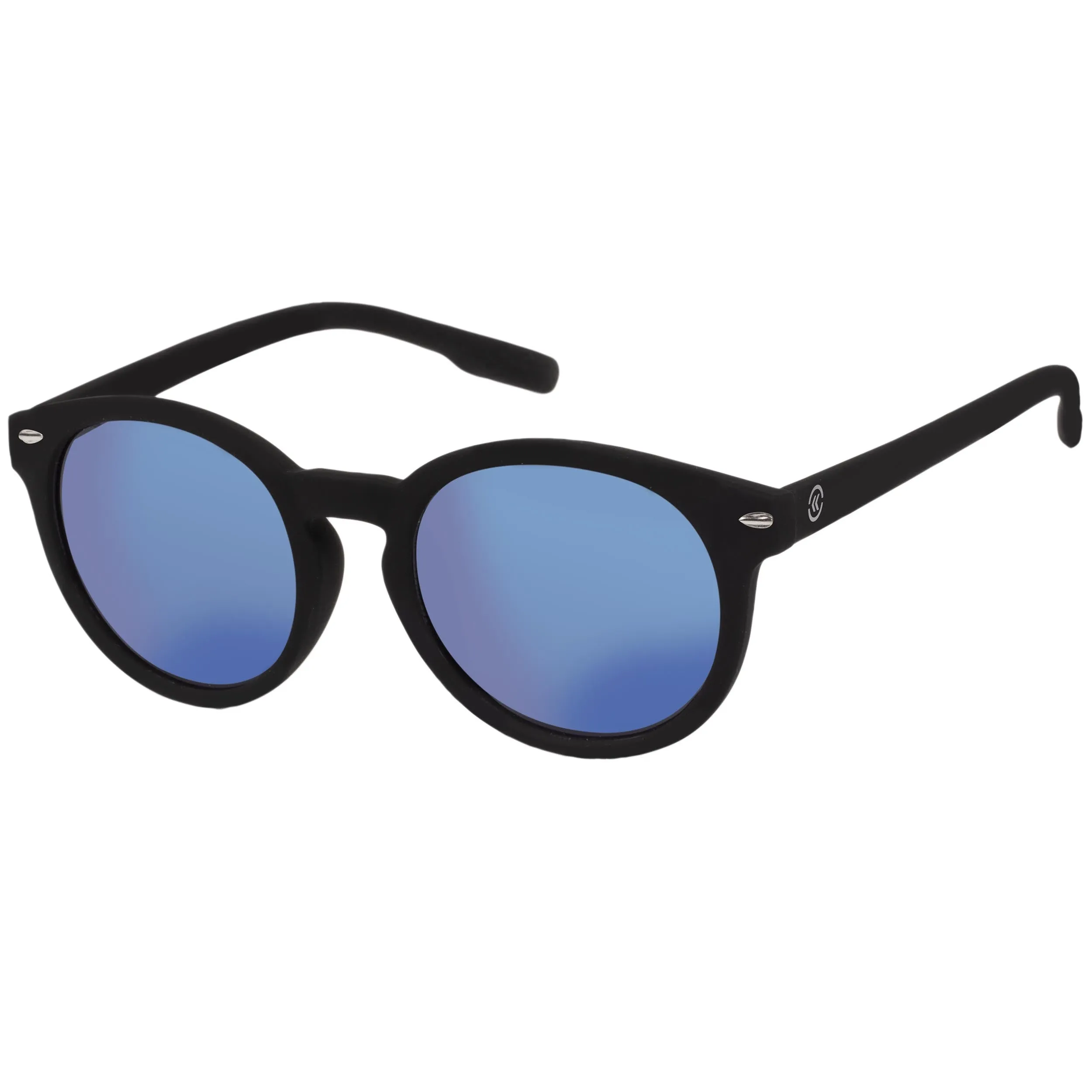 Lunettes de soleil 10-12 ans Ronde Noir