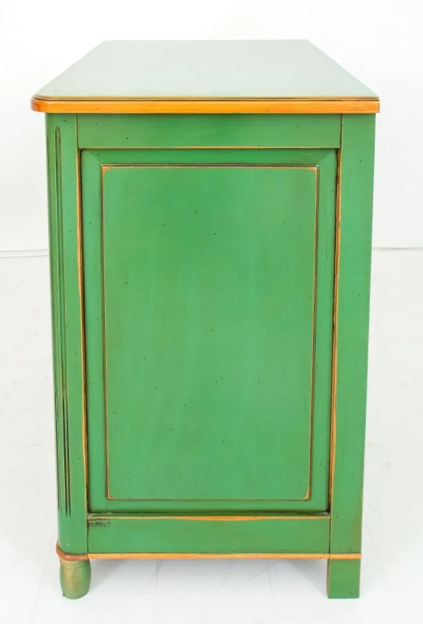 Maison Jansen Manner Green Lacquer and Gilt Chest