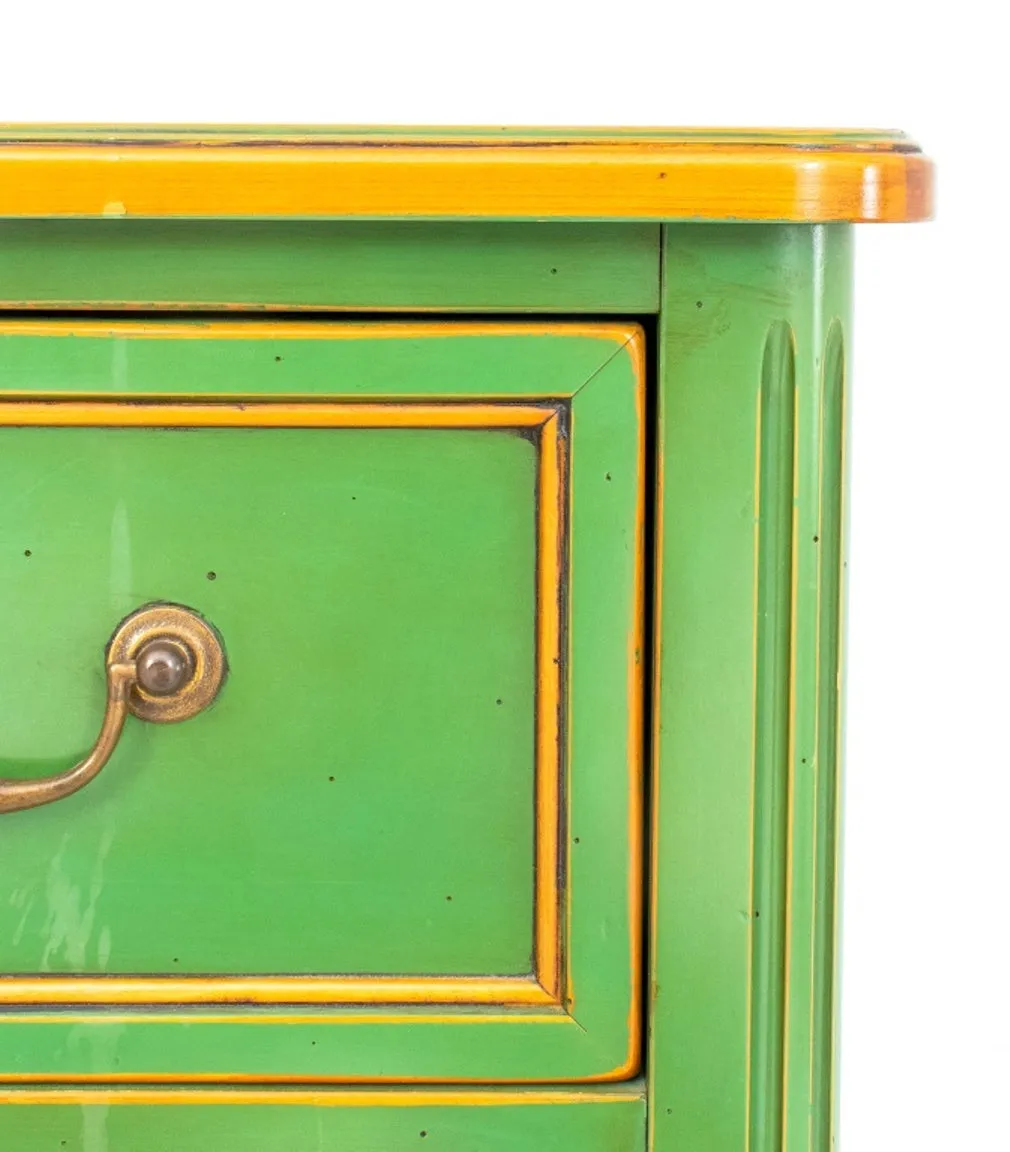 Maison Jansen Manner Green Lacquer and Gilt Chest