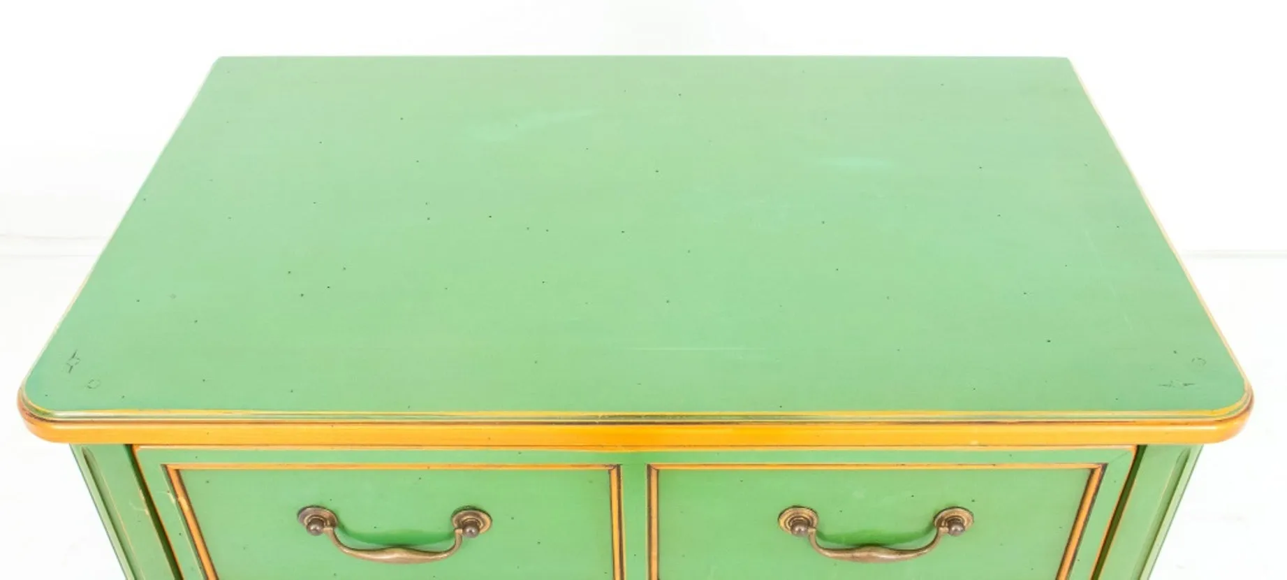 Maison Jansen Manner Green Lacquer and Gilt Chest