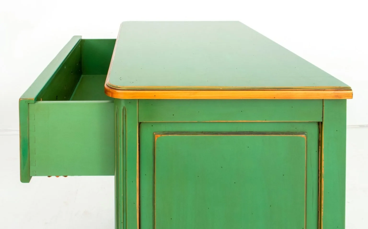 Maison Jansen Manner Green Lacquer and Gilt Chest