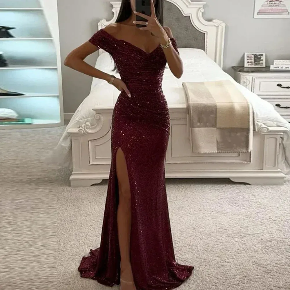 Mermaid Exquisite Sequined 2024 Evening Dress