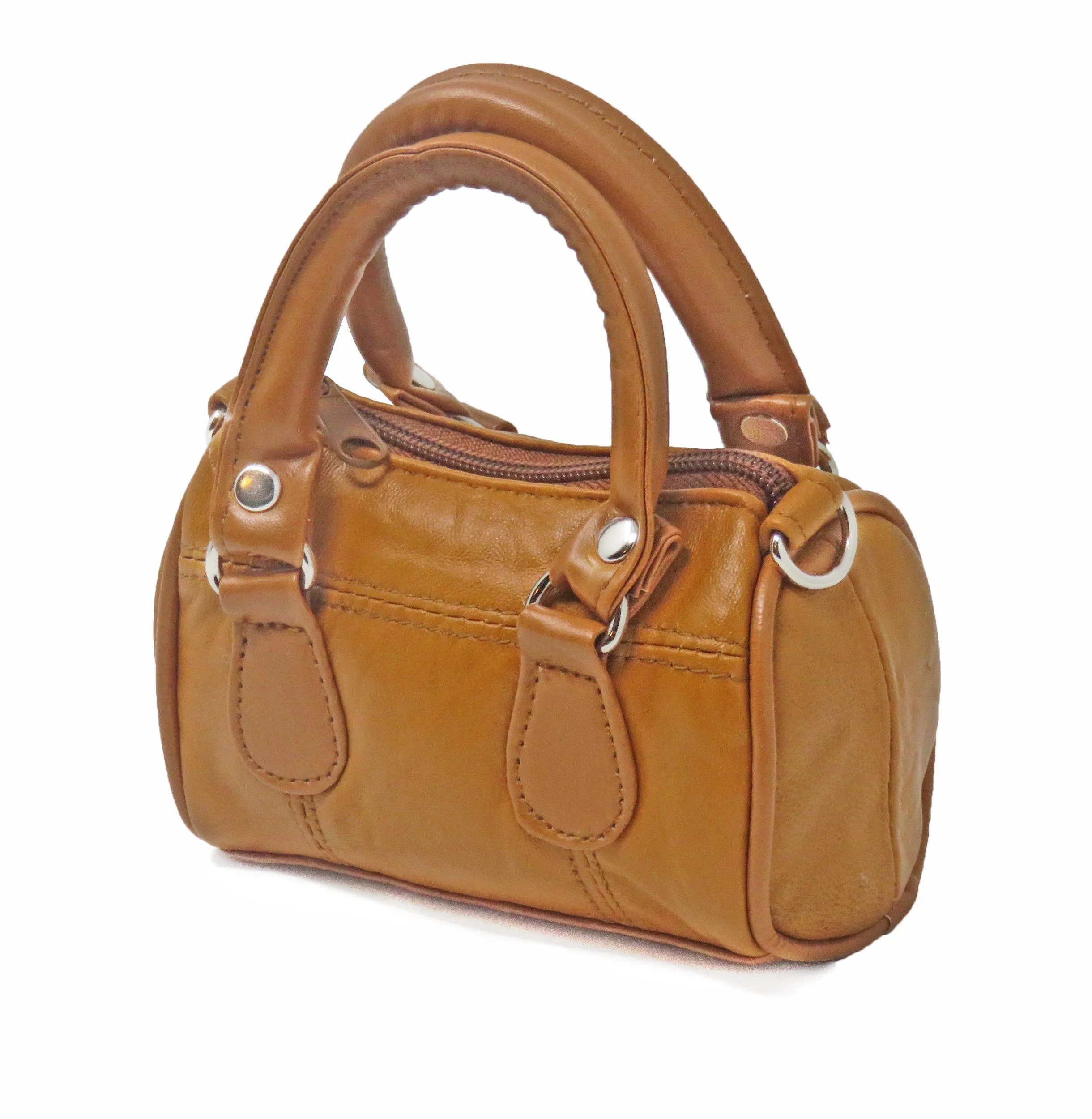 Mini Leather Satchel Handbag