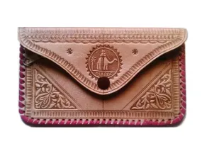 Moroccan Camel Leather Purse - Natural