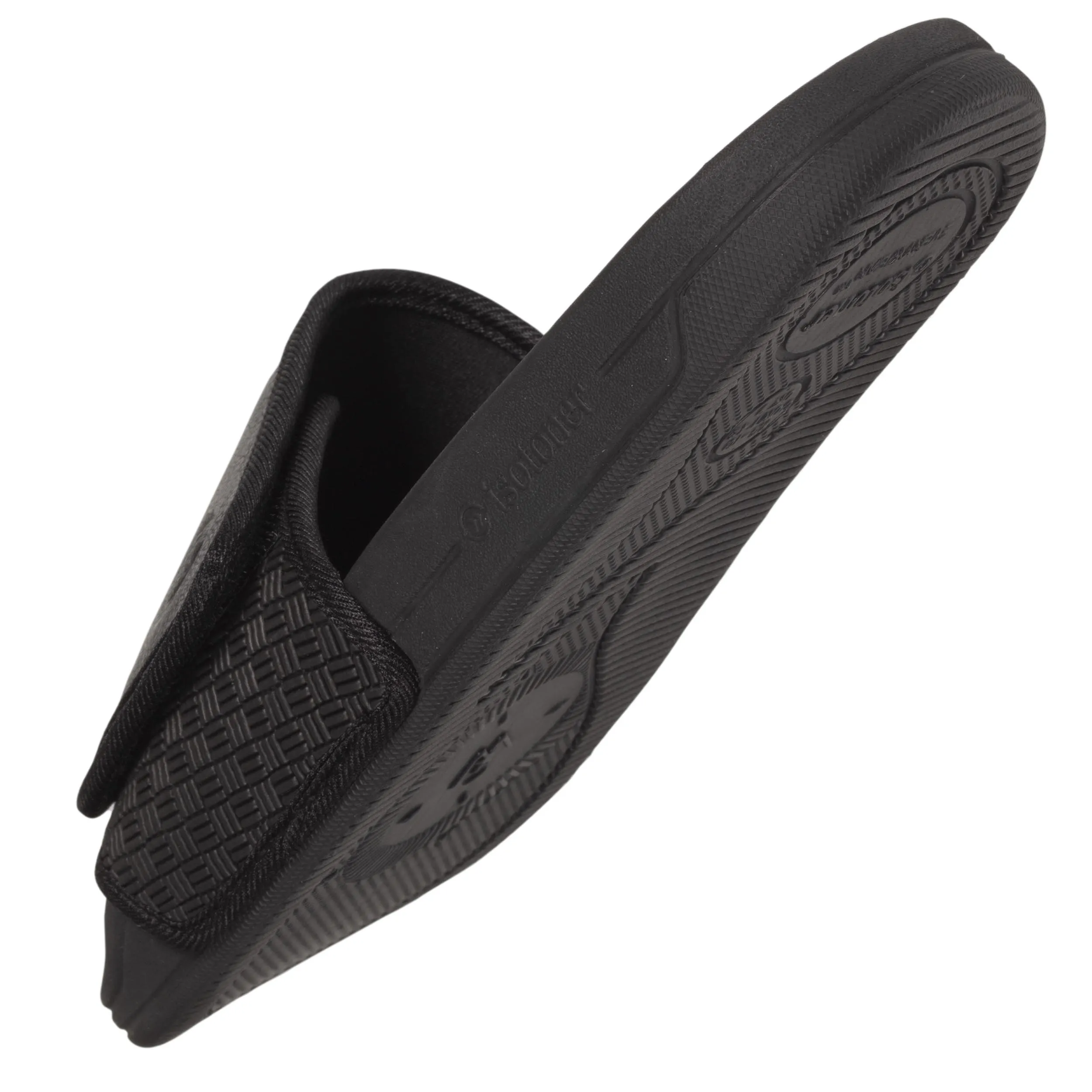 Mules claquettes Homme velcro Noir