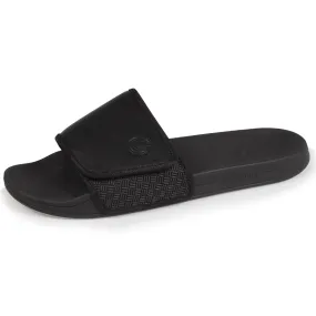 Mules claquettes Homme velcro Noir