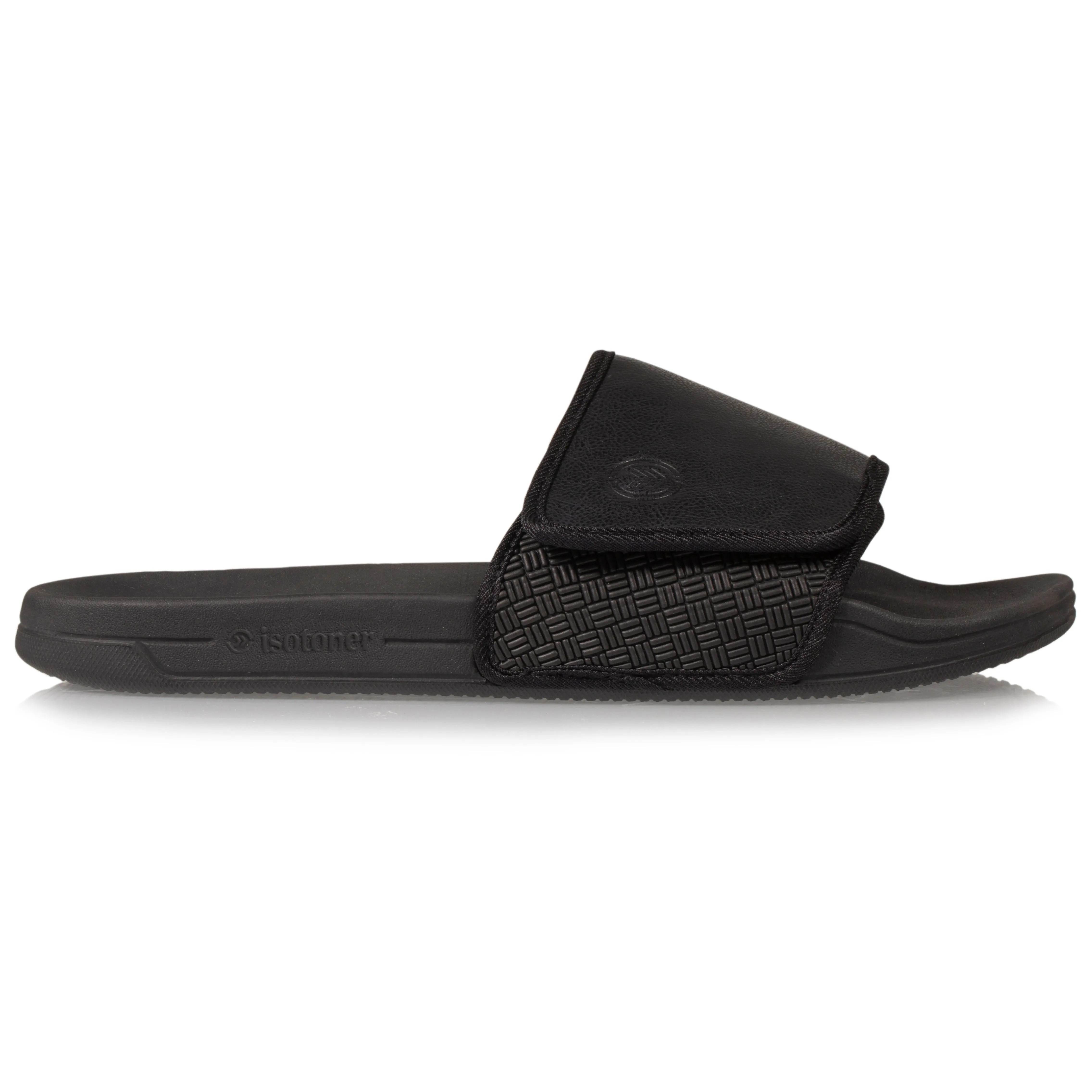 Mules claquettes Homme velcro Noir