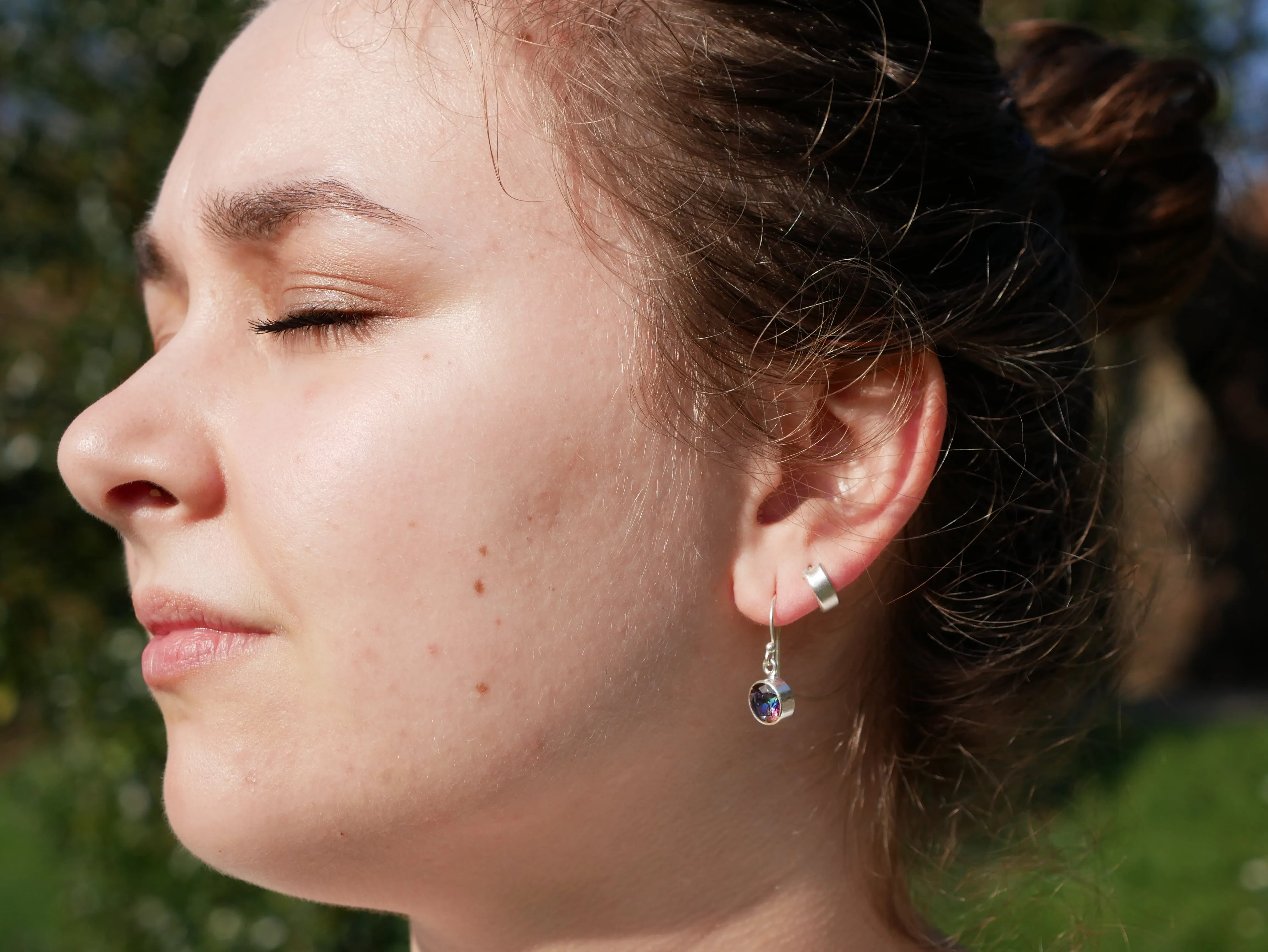 Mystic Topaz Akoni Earrings - Small Round