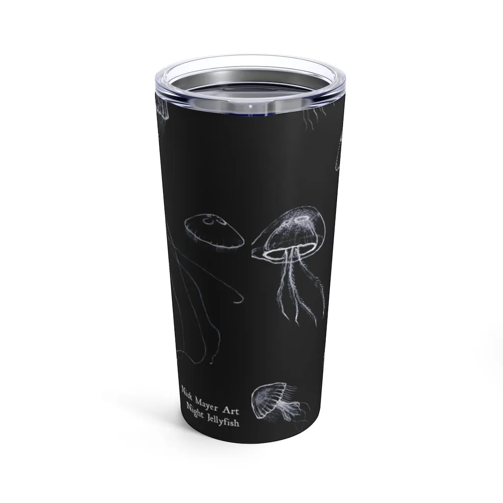 Night Jellyfish, 20 oz Steel Tumbler