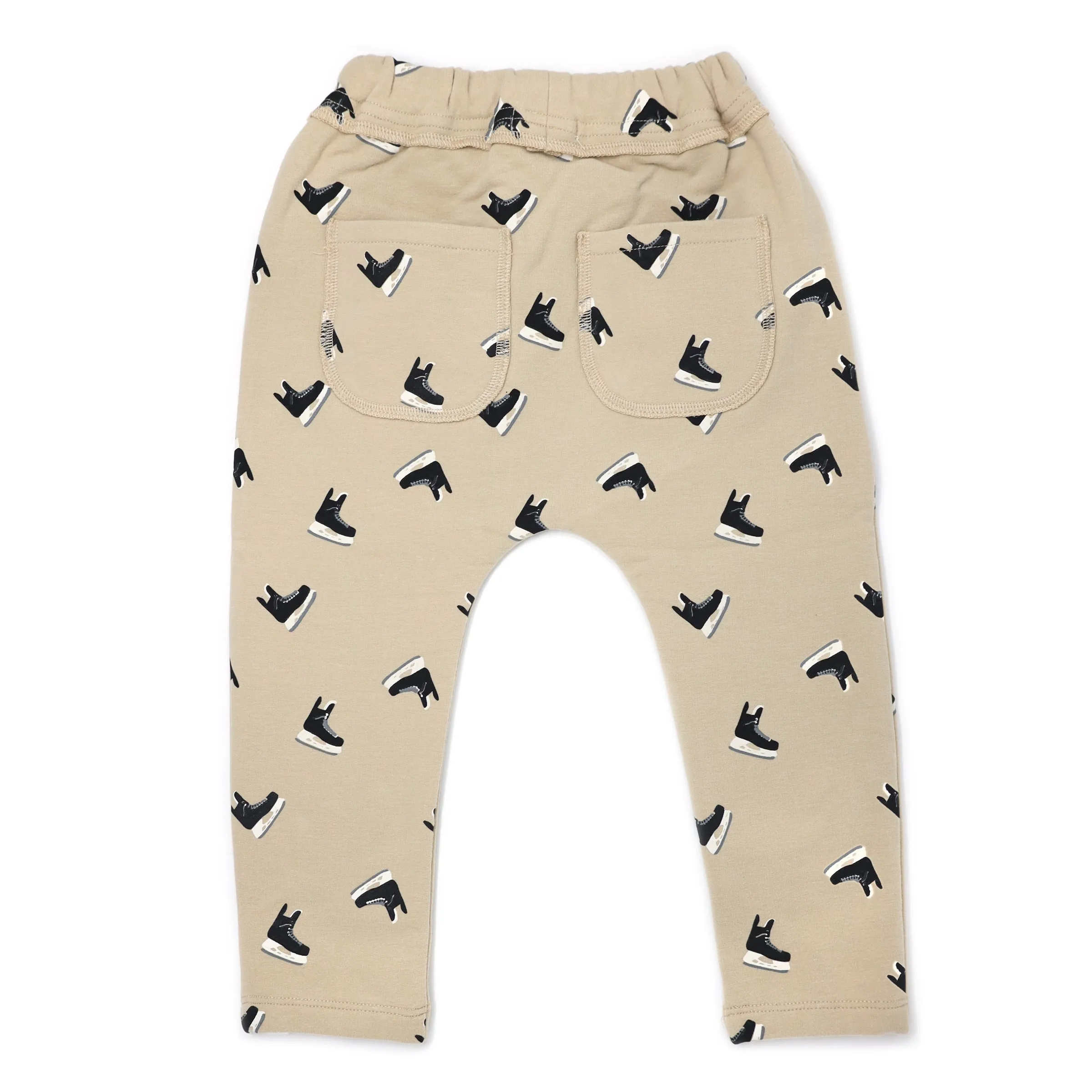 oh baby! Brooklyn Jogger Pants - Hockey Skate Print - Oat