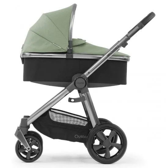 Oyster 3 Stroller & Carrycot - Gun Metal/Spearmint