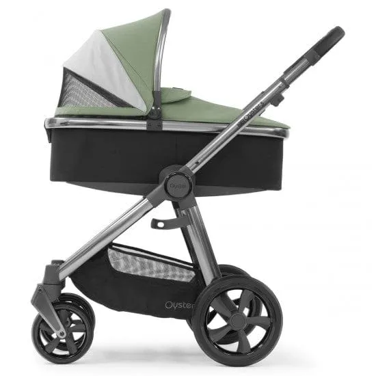 Oyster 3 Stroller & Carrycot - Gun Metal/Spearmint