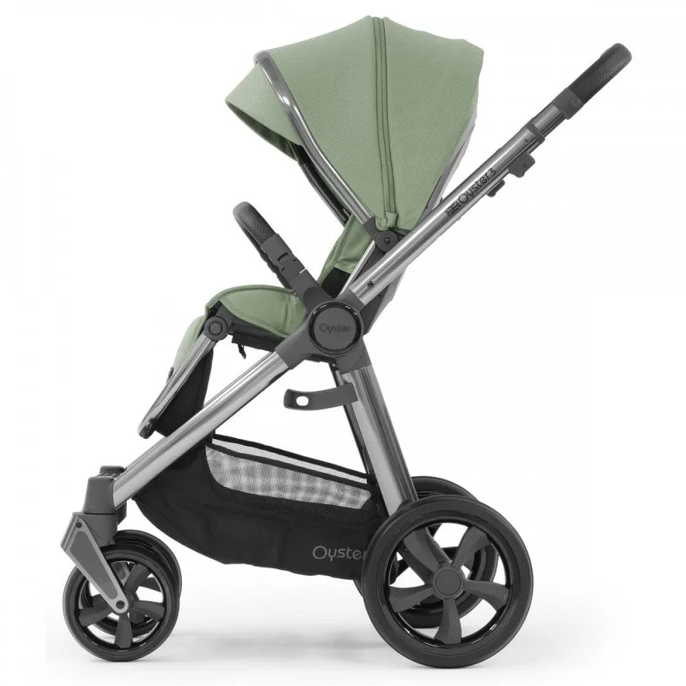 Oyster 3 Stroller & Carrycot - Gun Metal/Spearmint