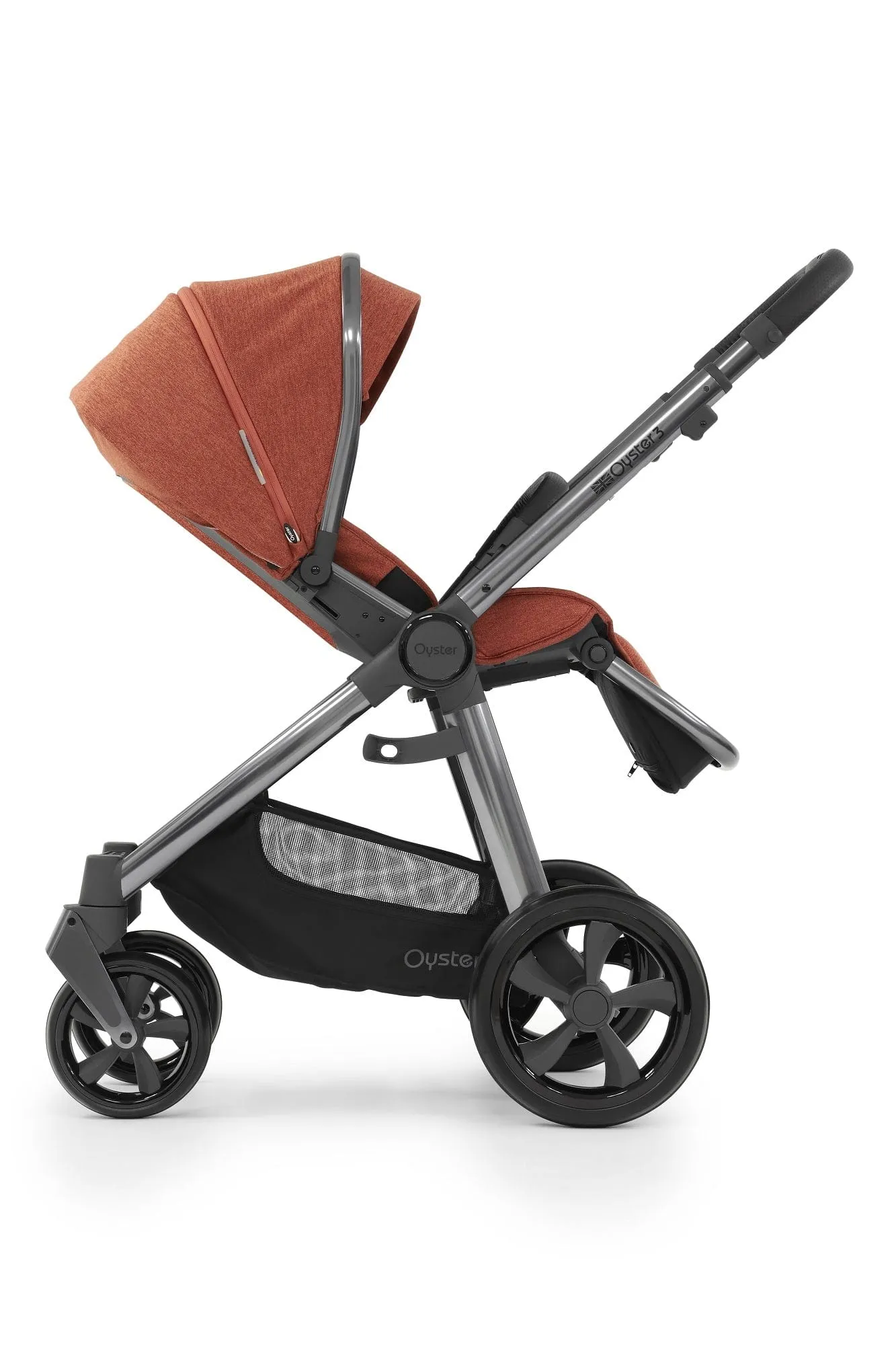 Oyster 3 Stroller Essential Bundle - Gun Metal / Ember