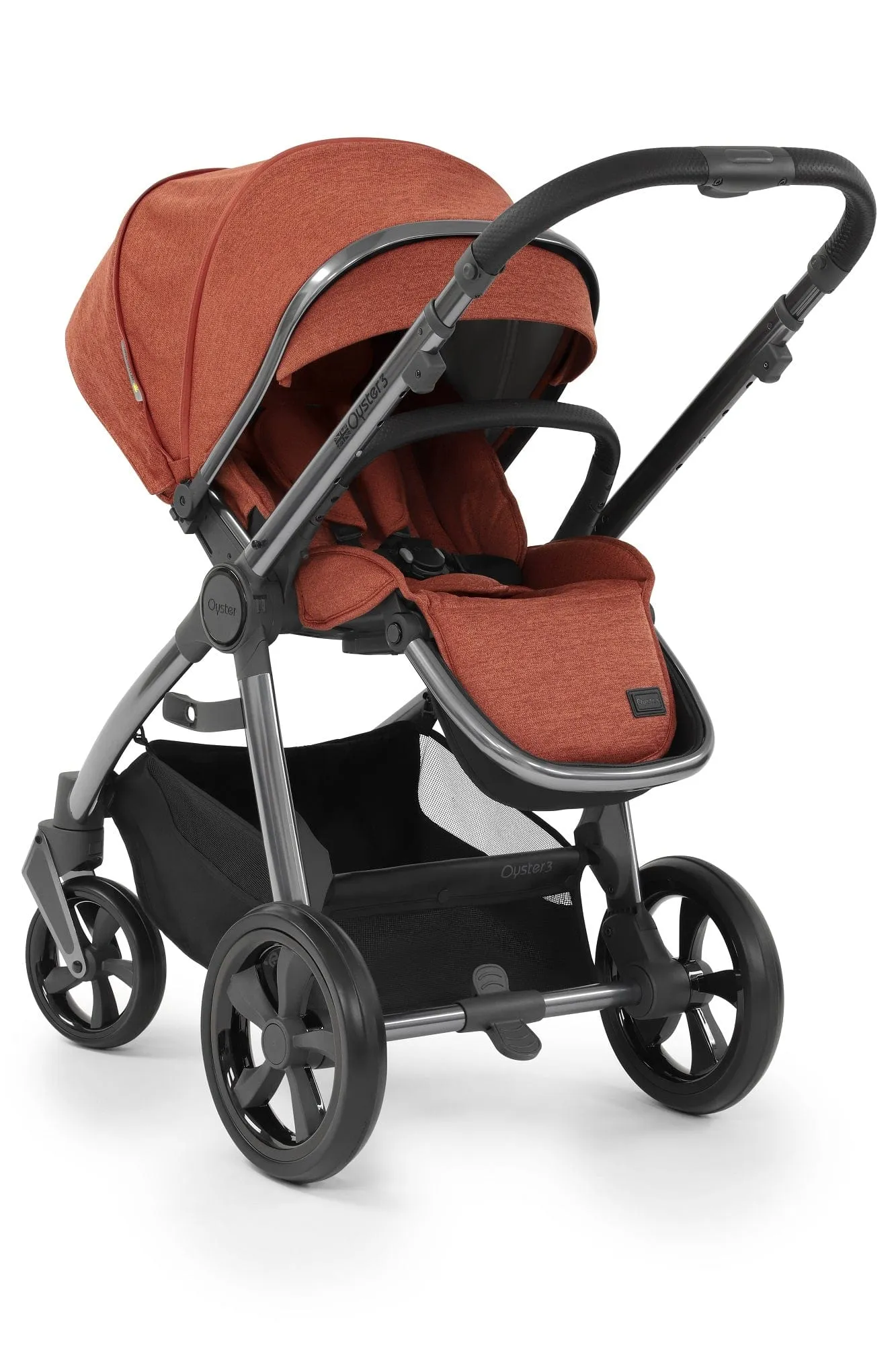 Oyster 3 Stroller Essential Bundle - Gun Metal / Ember