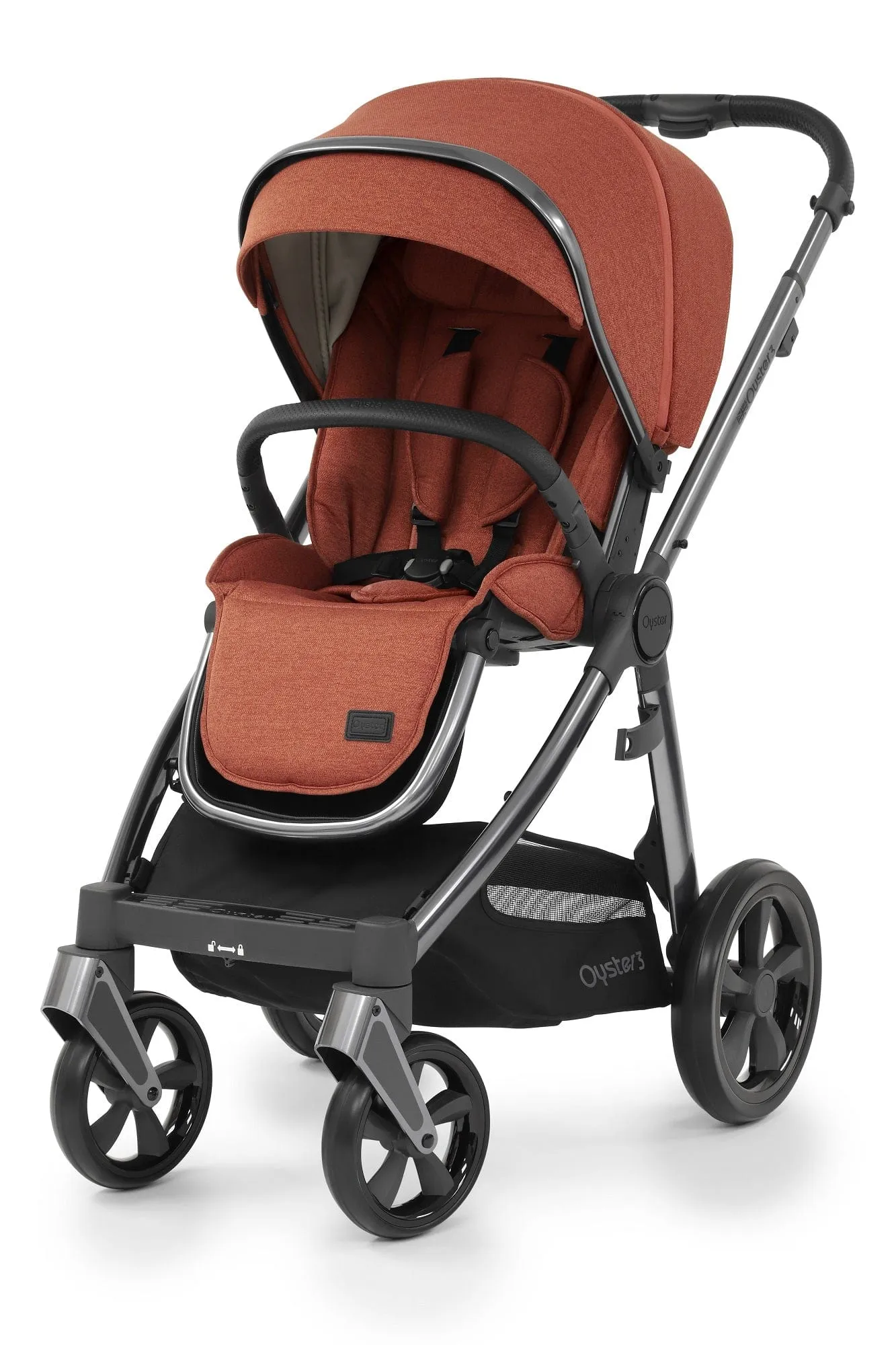 Oyster 3 Stroller Essential Bundle - Gun Metal / Ember