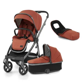 Oyster 3 Stroller Essential Bundle - Gun Metal / Ember