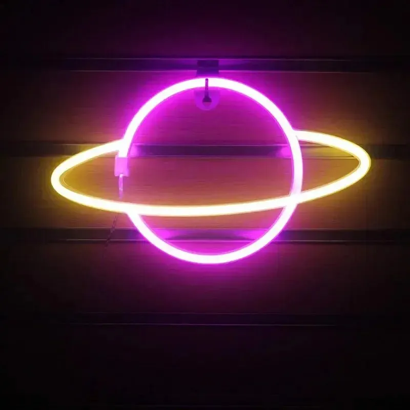 Planet LED Lights Neon Light Sign Bedroom Decor