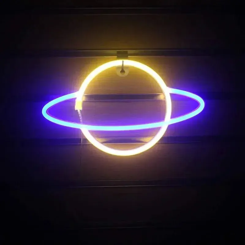 Planet LED Lights Neon Light Sign Bedroom Decor