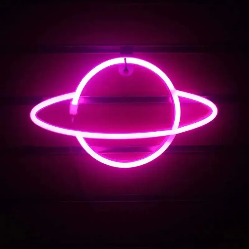 Planet LED Lights Neon Light Sign Bedroom Decor