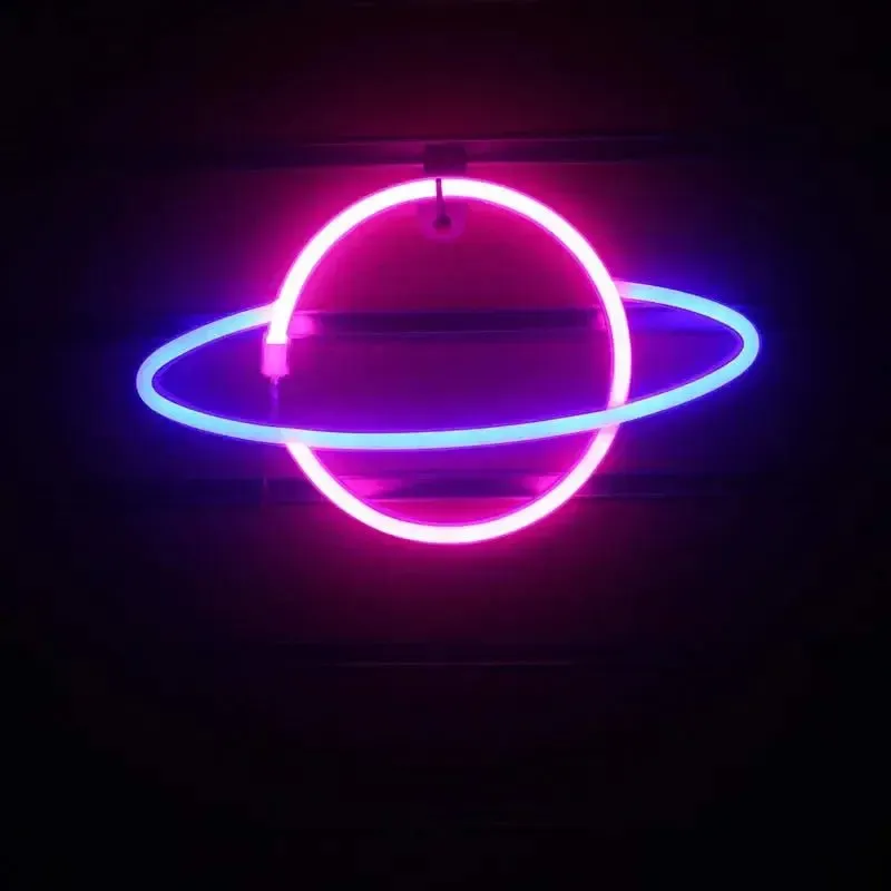 Planet LED Lights Neon Light Sign Bedroom Decor