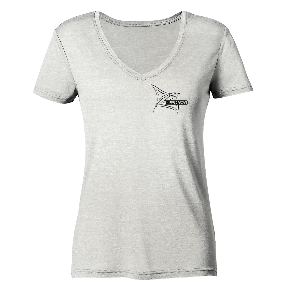 "Art Line Stingray" - Damen Premium Organic V-Neck Shirt