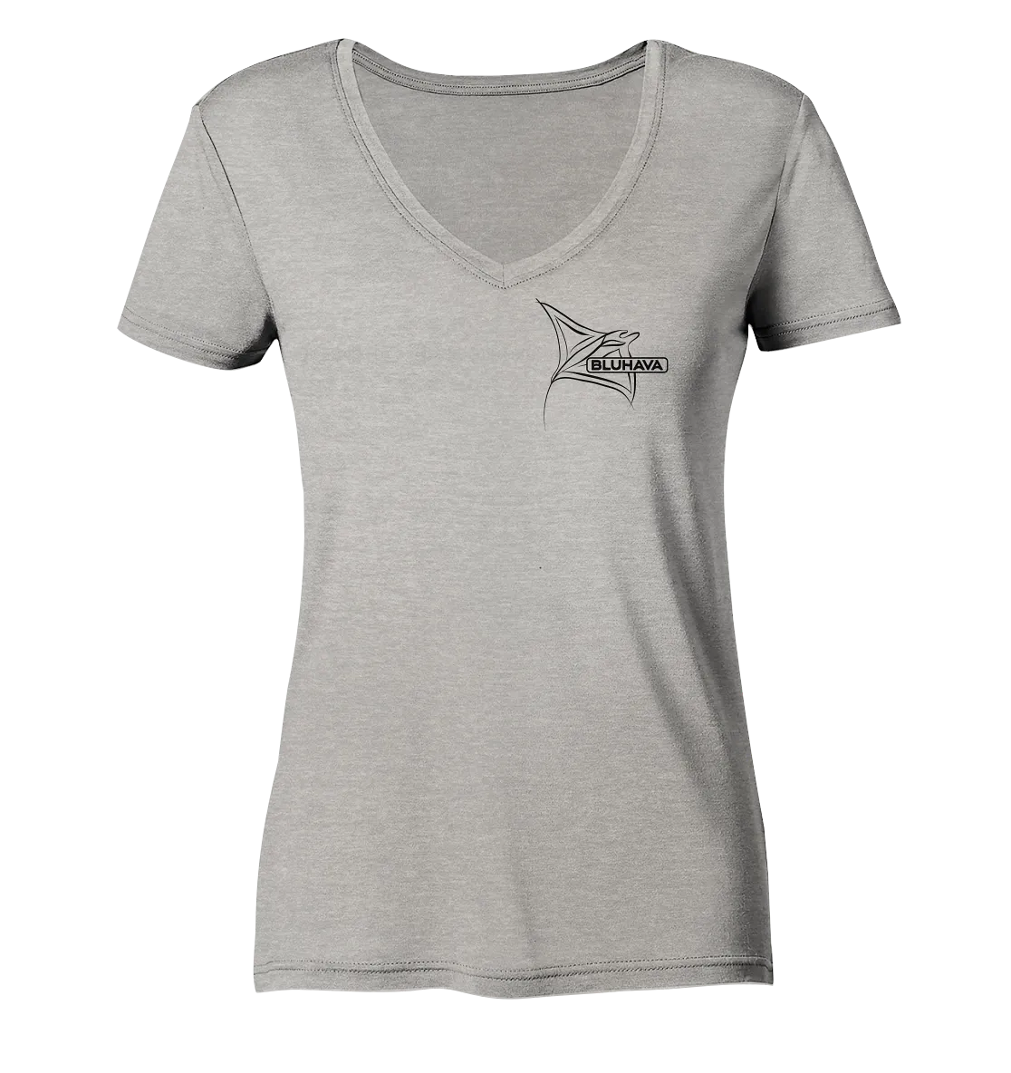 "Art Line Stingray" - Damen Premium Organic V-Neck Shirt