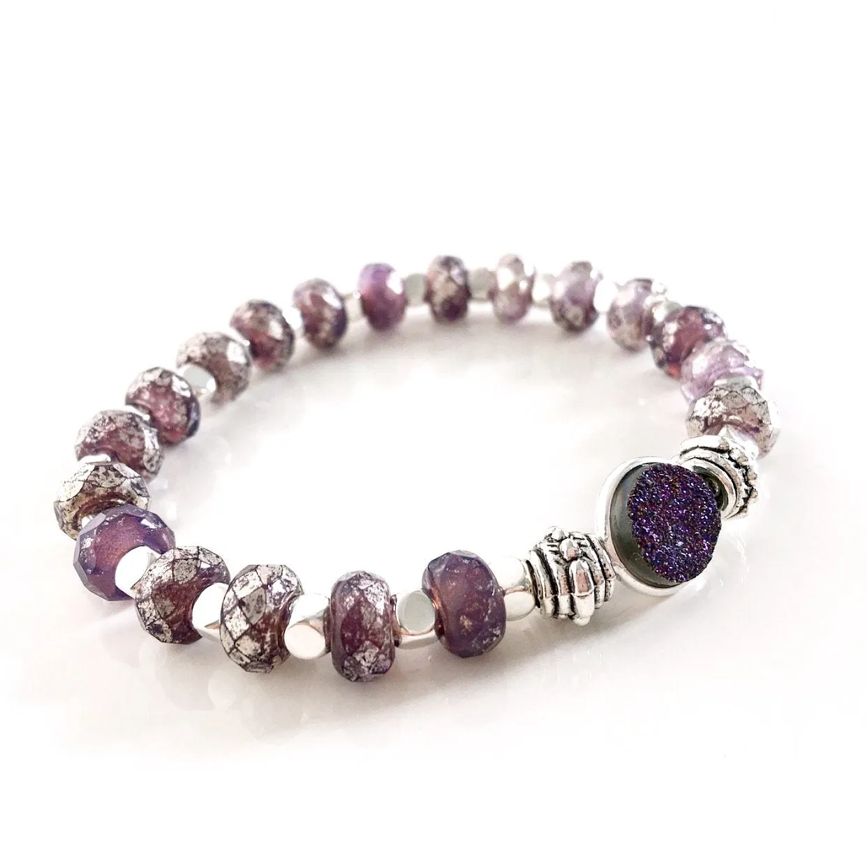 "Druzy Dream" Bracelet (Purple)