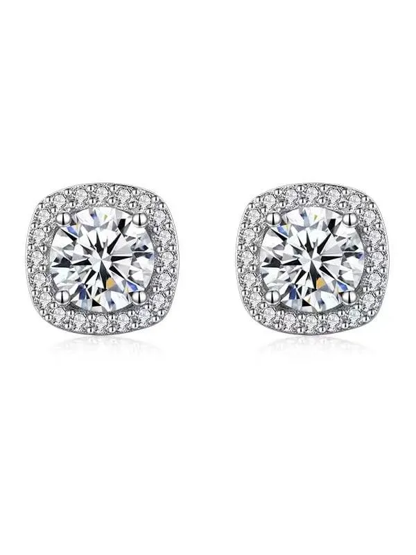 RSE-233 Moissanite White Minimalist Stud Earrings