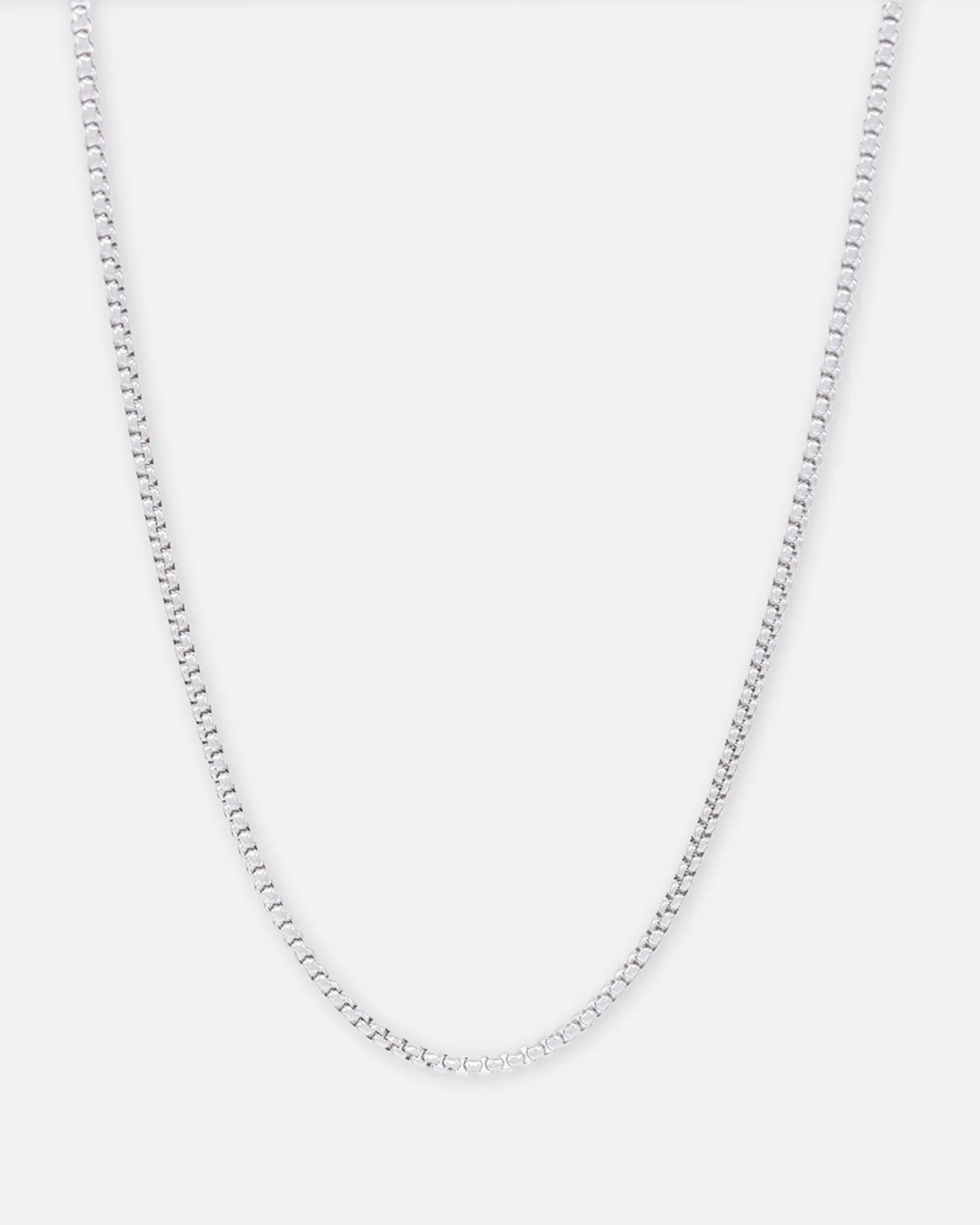 Saint Morta Square Pearl Chain White Gold