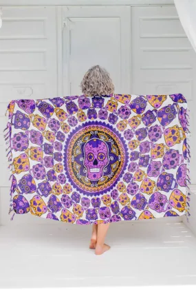 Skull Mandala Sarong - Mauve