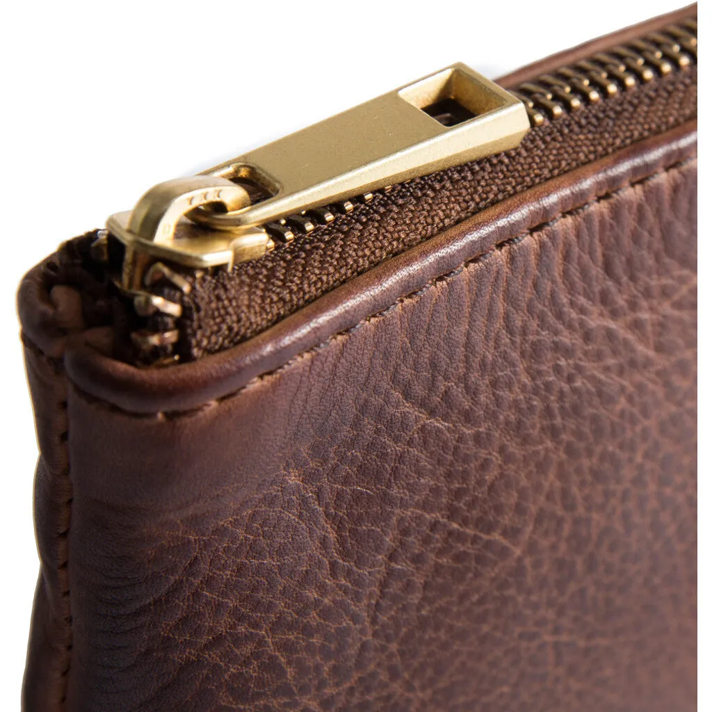 Small purse in soft leather / 12860 - Brandy