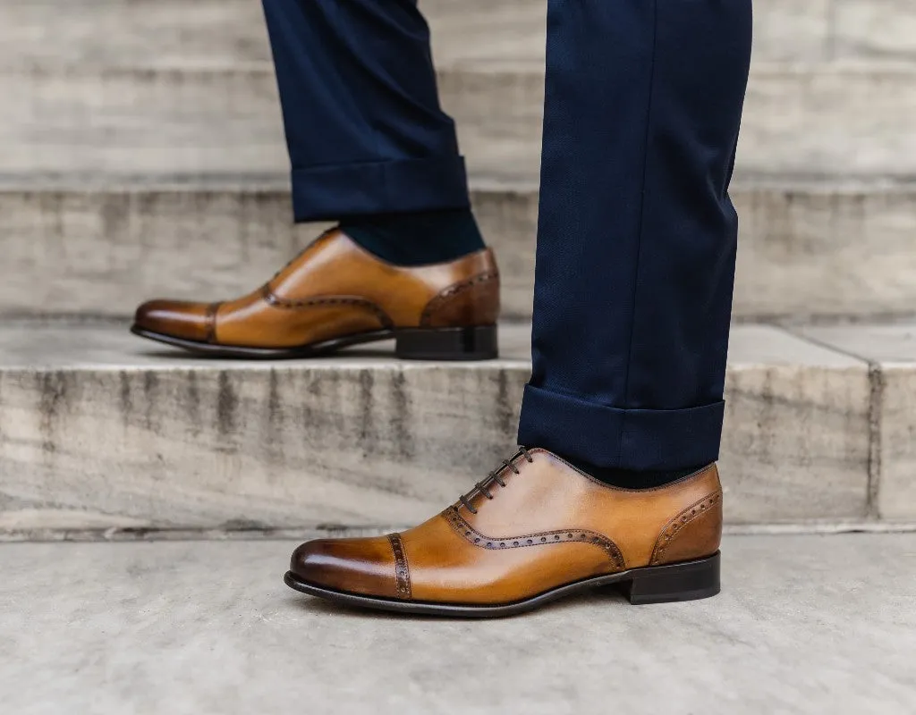 The Brando Semi-Brogue Oxford - Tobacco