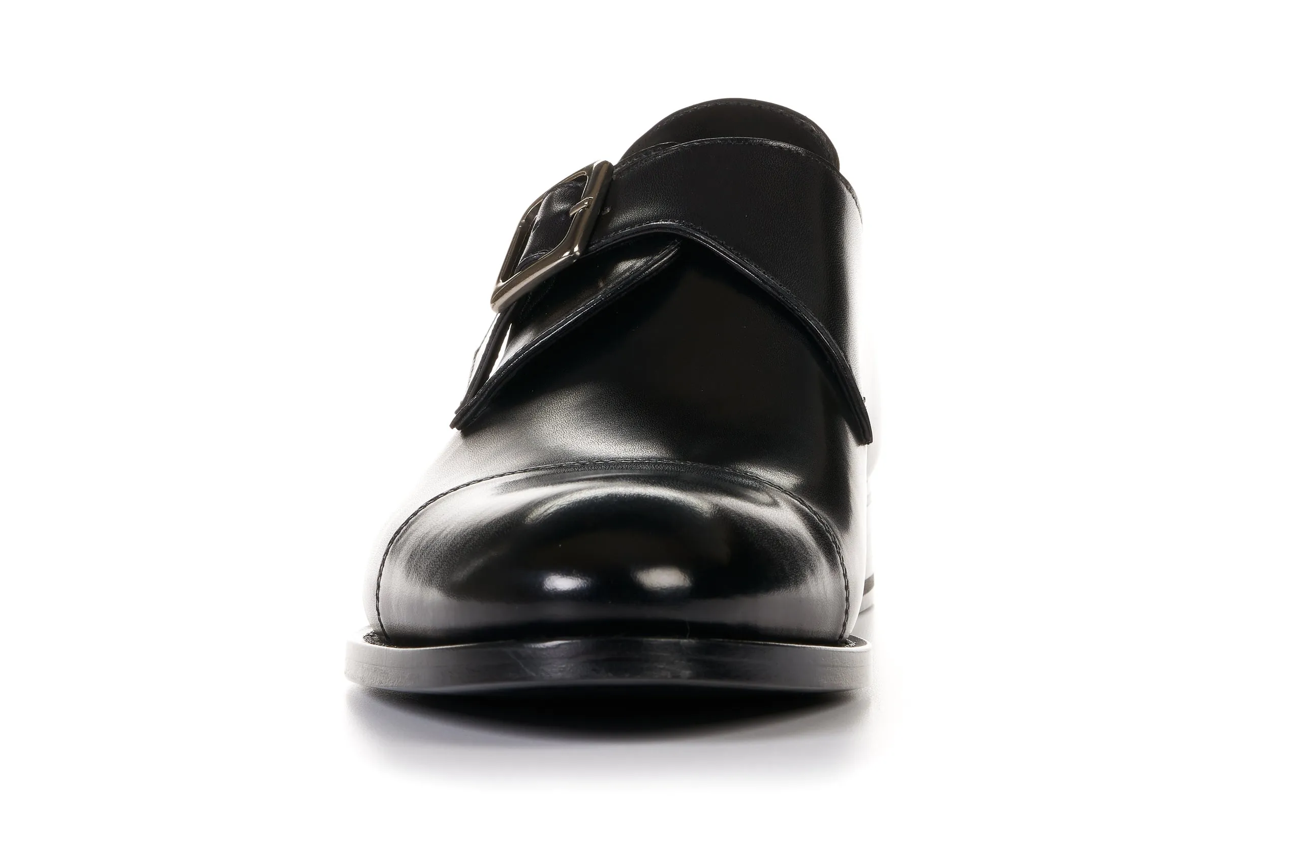 The Olivier Single Monk Strap - Nero