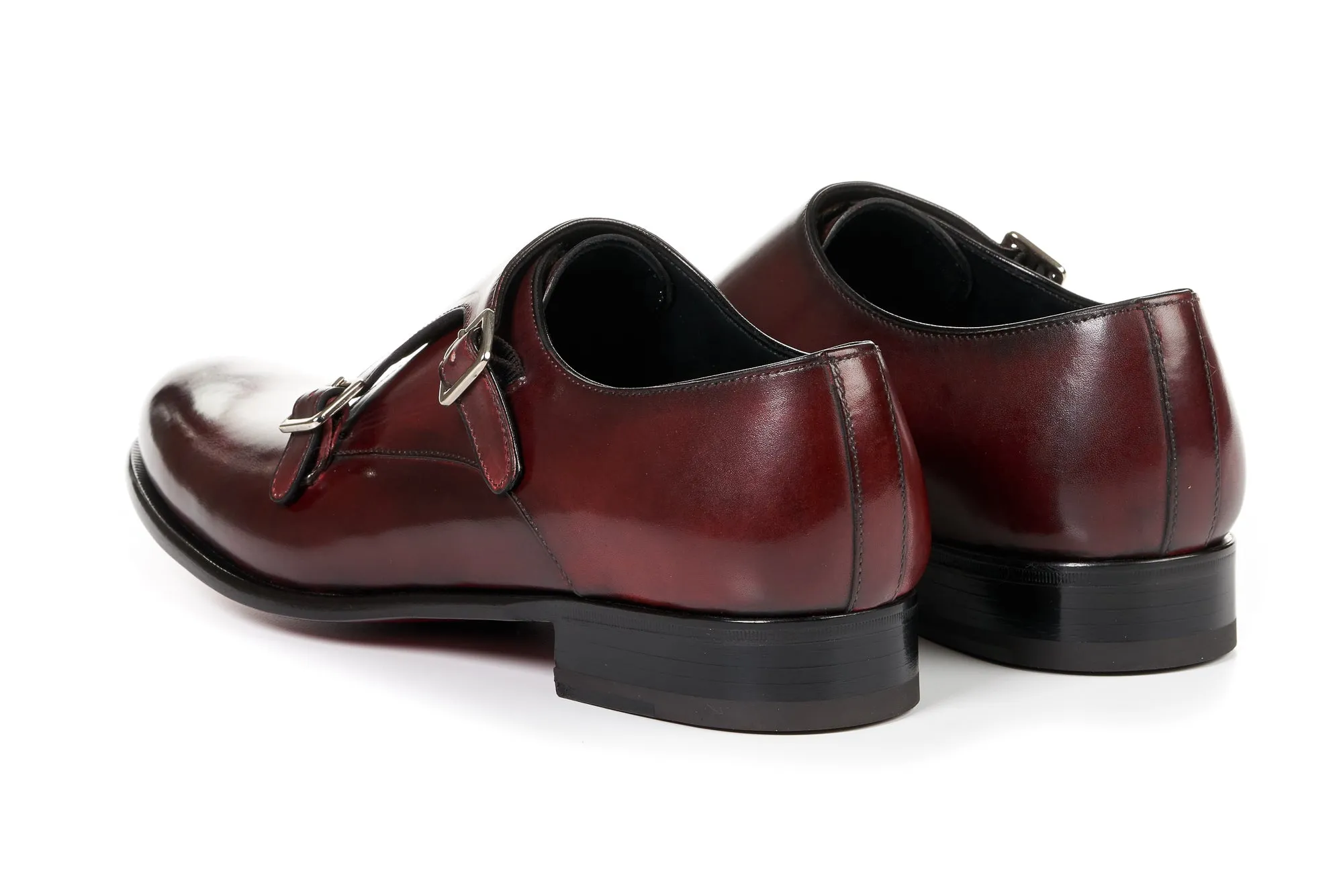 The Poitier Double Monk Strap - Oxblood