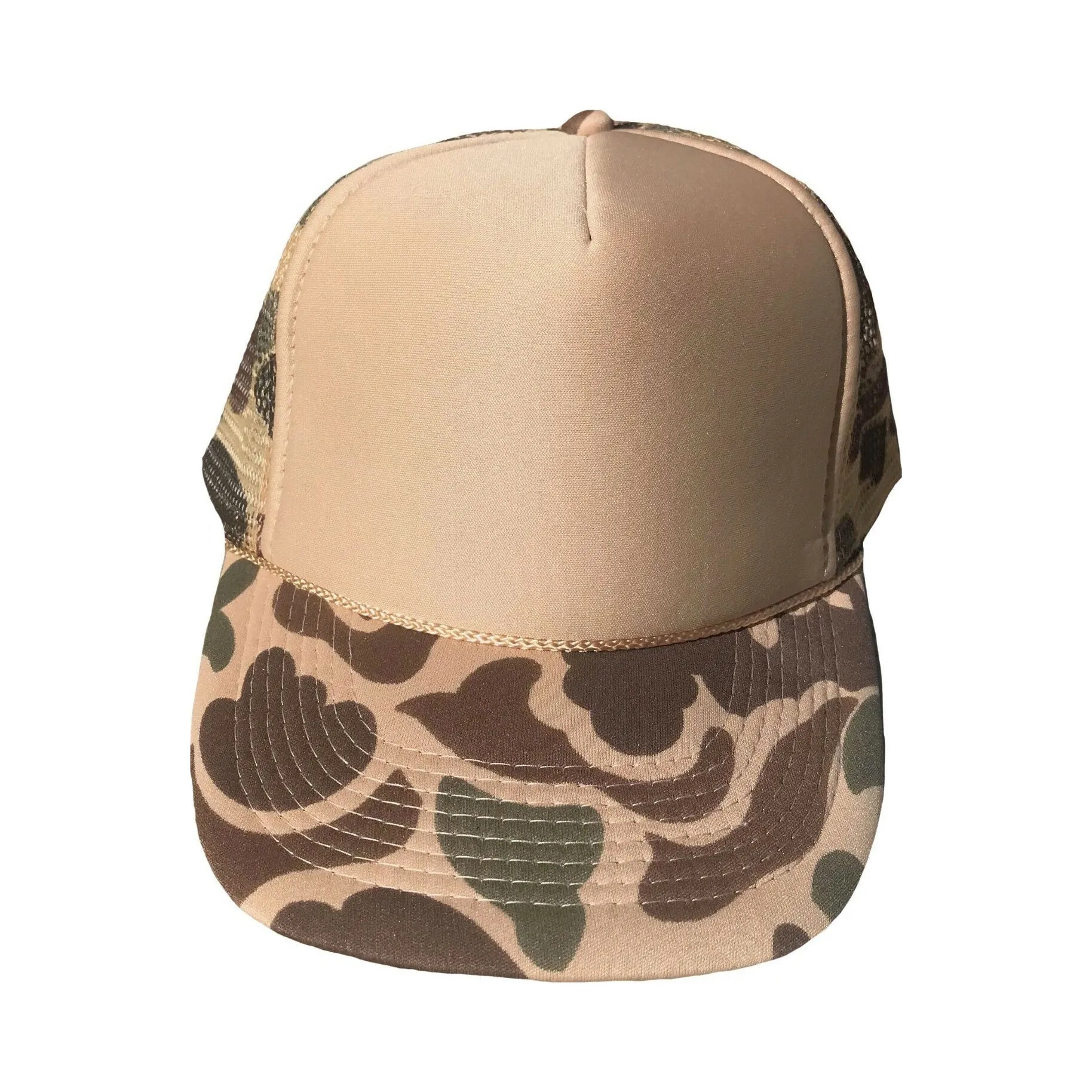 Two Tone Camo Hunting Trucker Baseball Foam Mesh Hats Caps For Outdoors Travel