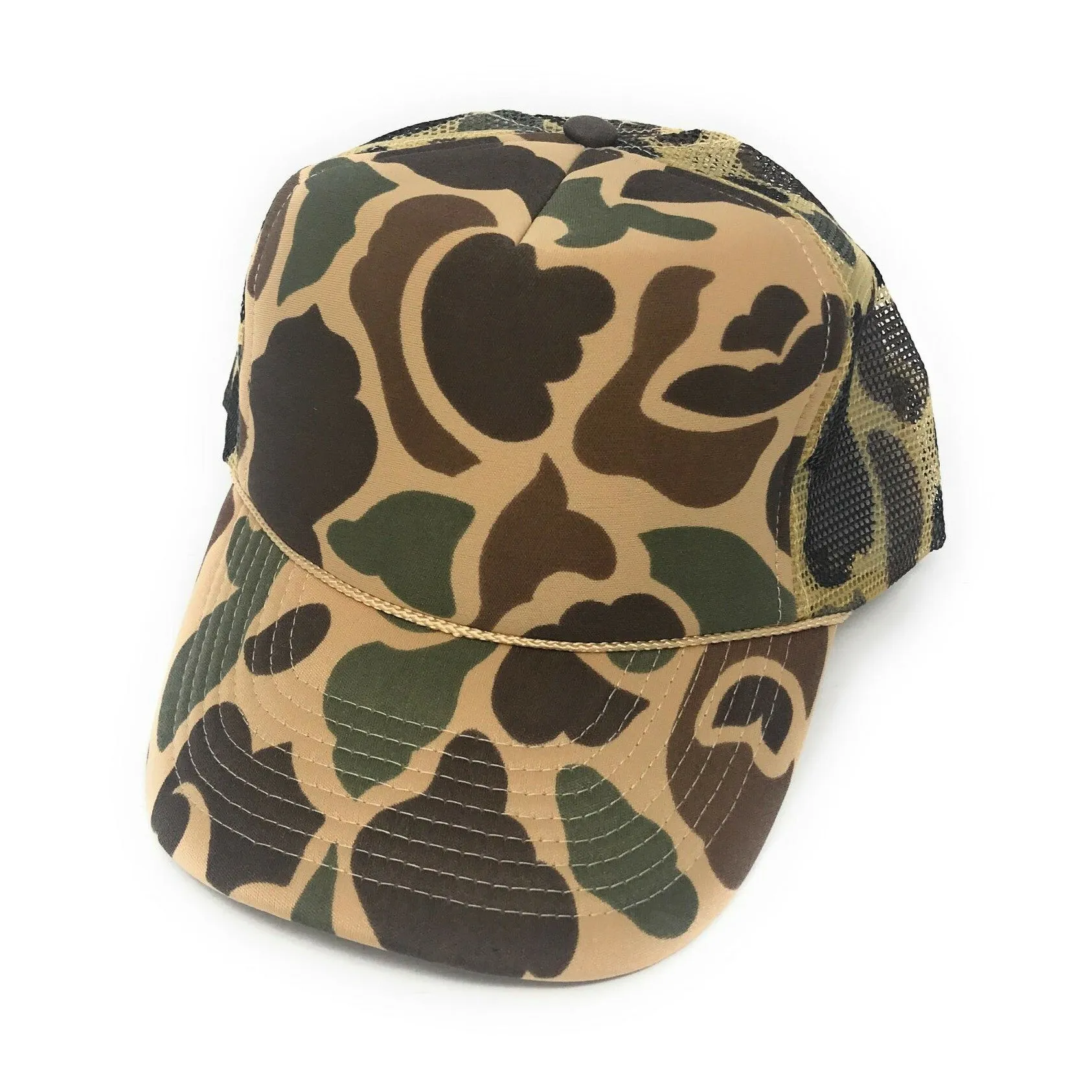 Two Tone Camo Hunting Trucker Baseball Foam Mesh Hats Caps For Outdoors Travel