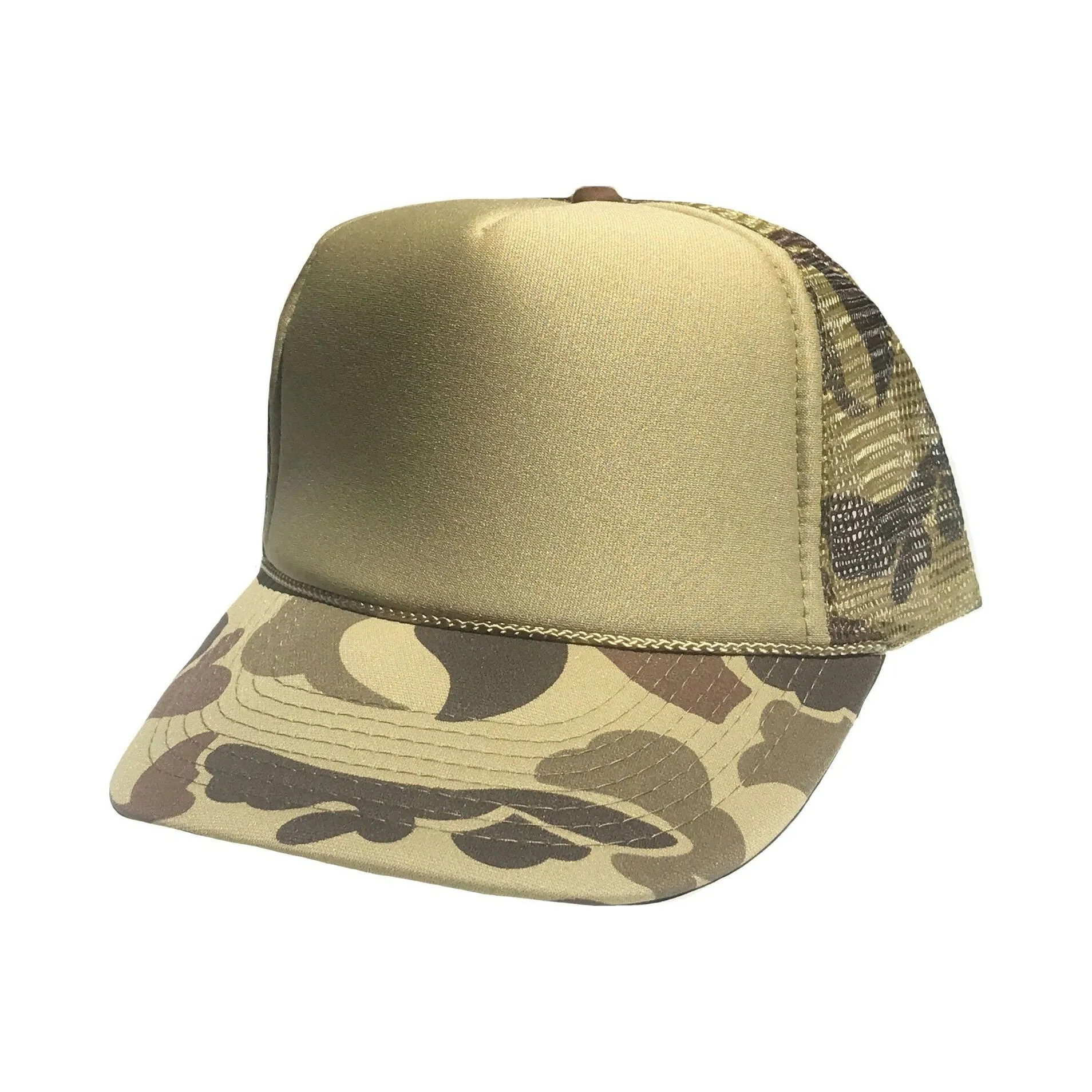 Two Tone Camo Hunting Trucker Baseball Foam Mesh Hats Caps For Outdoors Travel